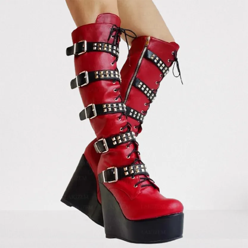 Funki Buys | Boots | Women's Colorful Custom Platform Boots