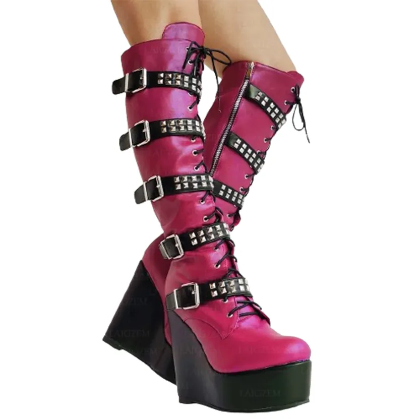 Funki Buys | Boots | Women's Colorful Custom Platform Boots