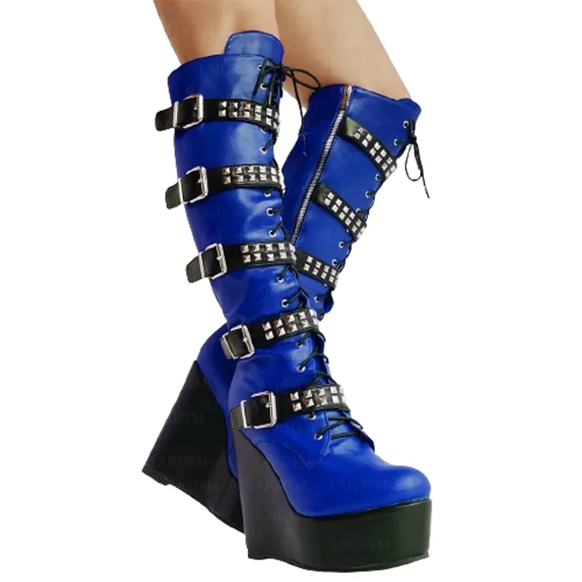 Funki Buys | Boots | Women's Colorful Custom Platform Boots