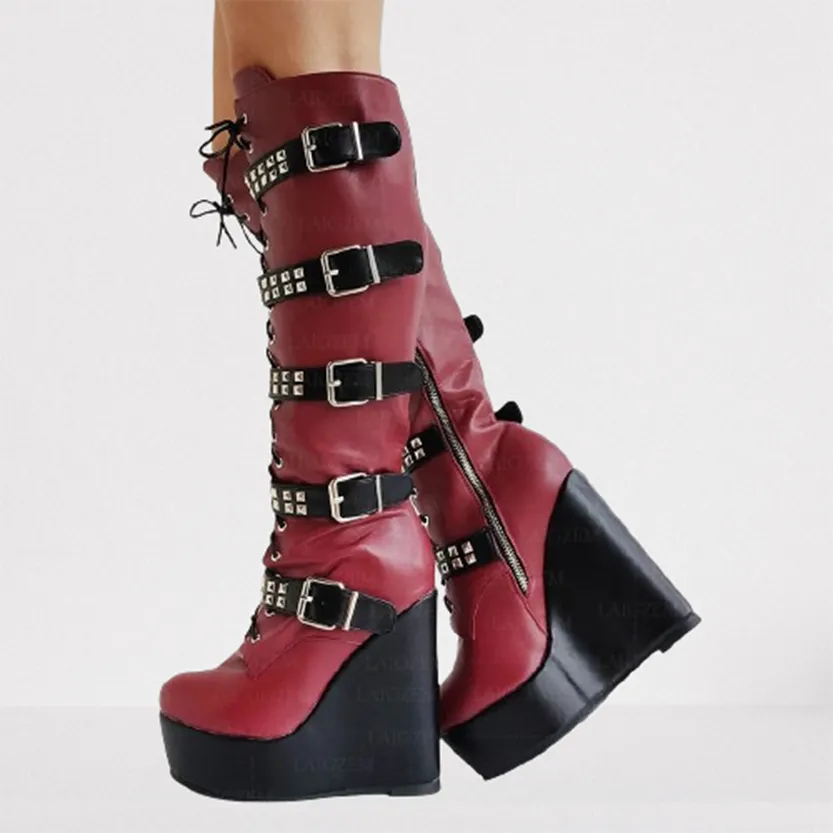 Funki Buys | Boots | Women's Colorful Custom Platform Boots