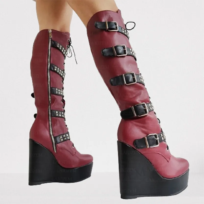 Funki Buys | Boots | Women's Colorful Custom Platform Boots