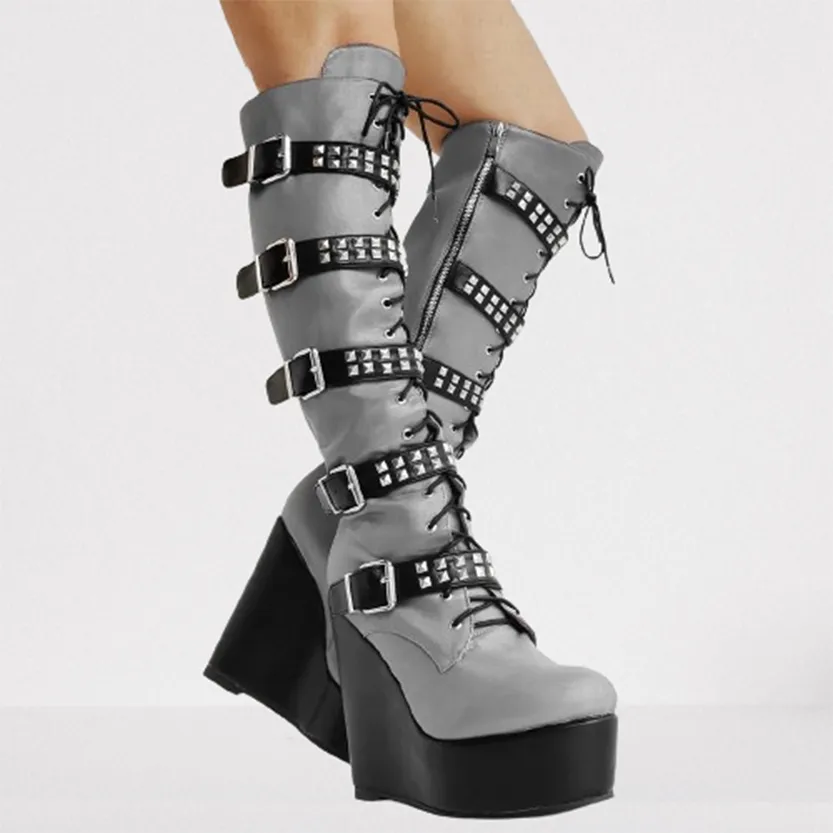 Funki Buys | Boots | Women's Colorful Custom Platform Boots