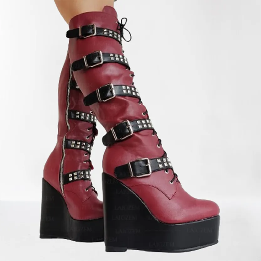 Funki Buys | Boots | Women's Colorful Custom Platform Boots