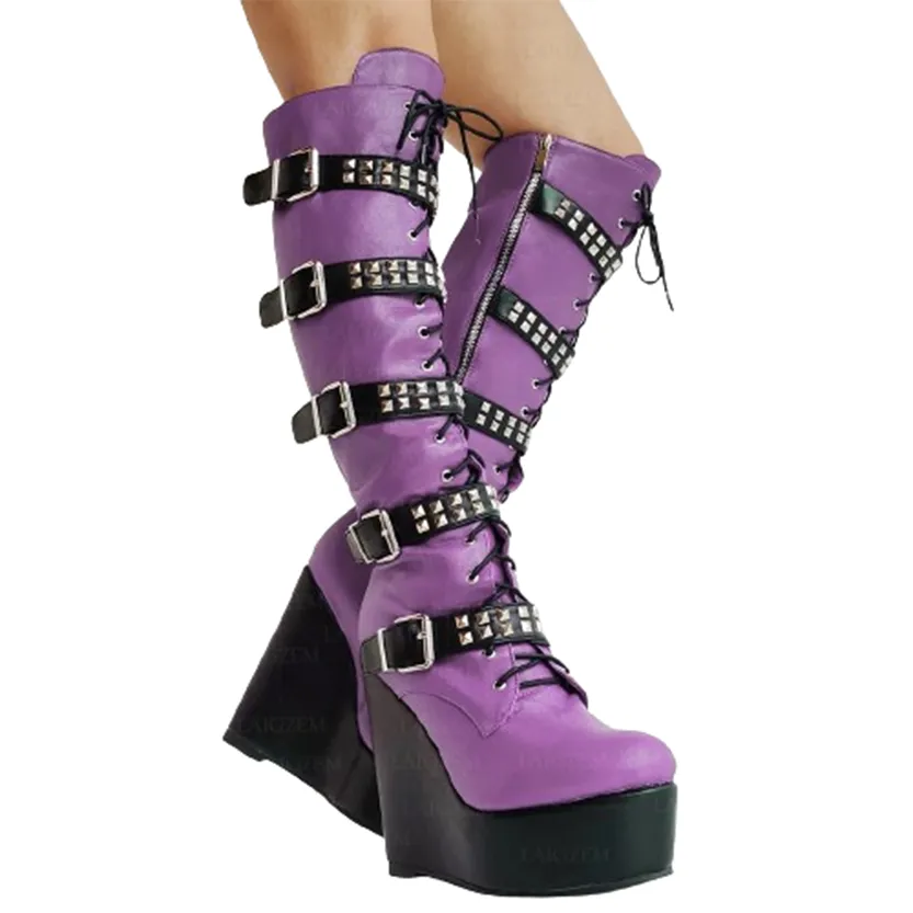 Funki Buys | Boots | Women's Colorful Custom Platform Boots