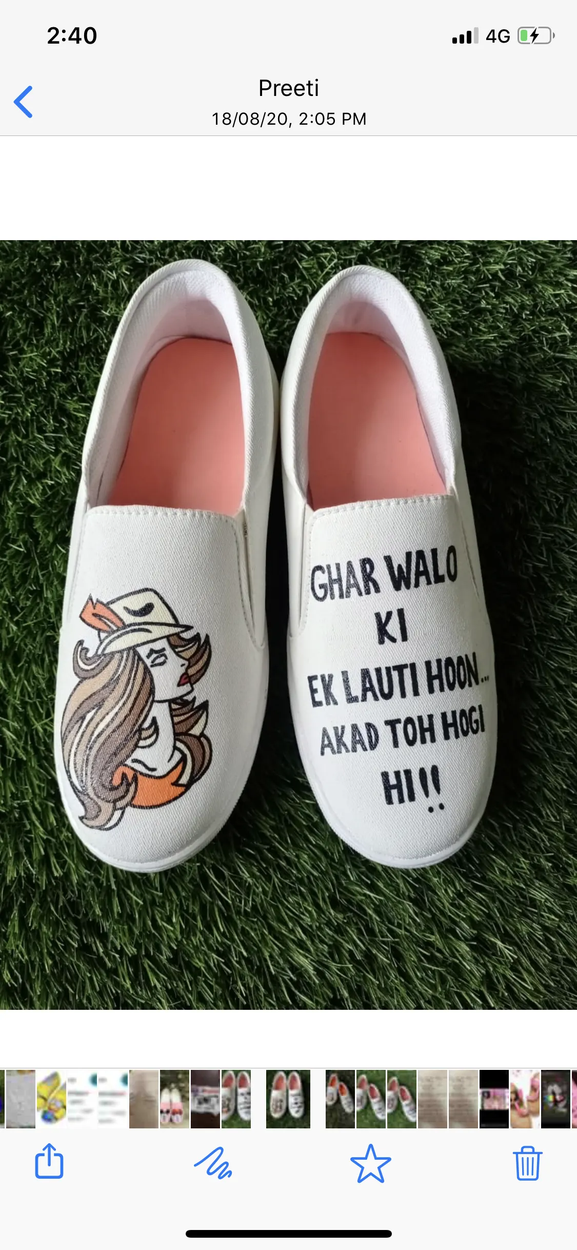 Funky N Trendy hand painted water resistant Quirky quote white shoes/ handpainted shoes/ women shoes / funky shoes/ white shoes for women