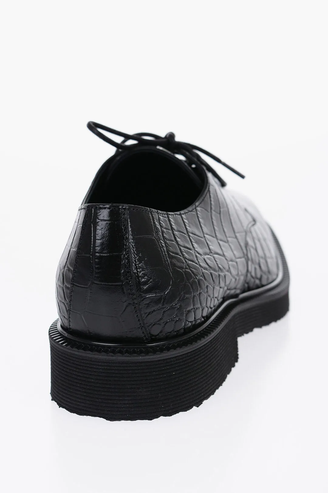 Giuseppe Zanotti Crocodile Effect Leather Derby Shoes