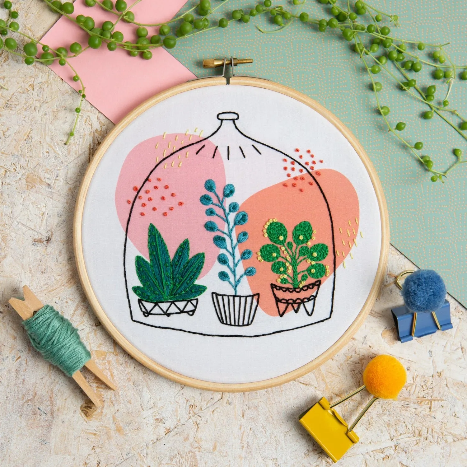 Glass Garden Embroidery Kit