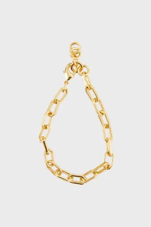 Gold Paperclip Chain Link Bracelet