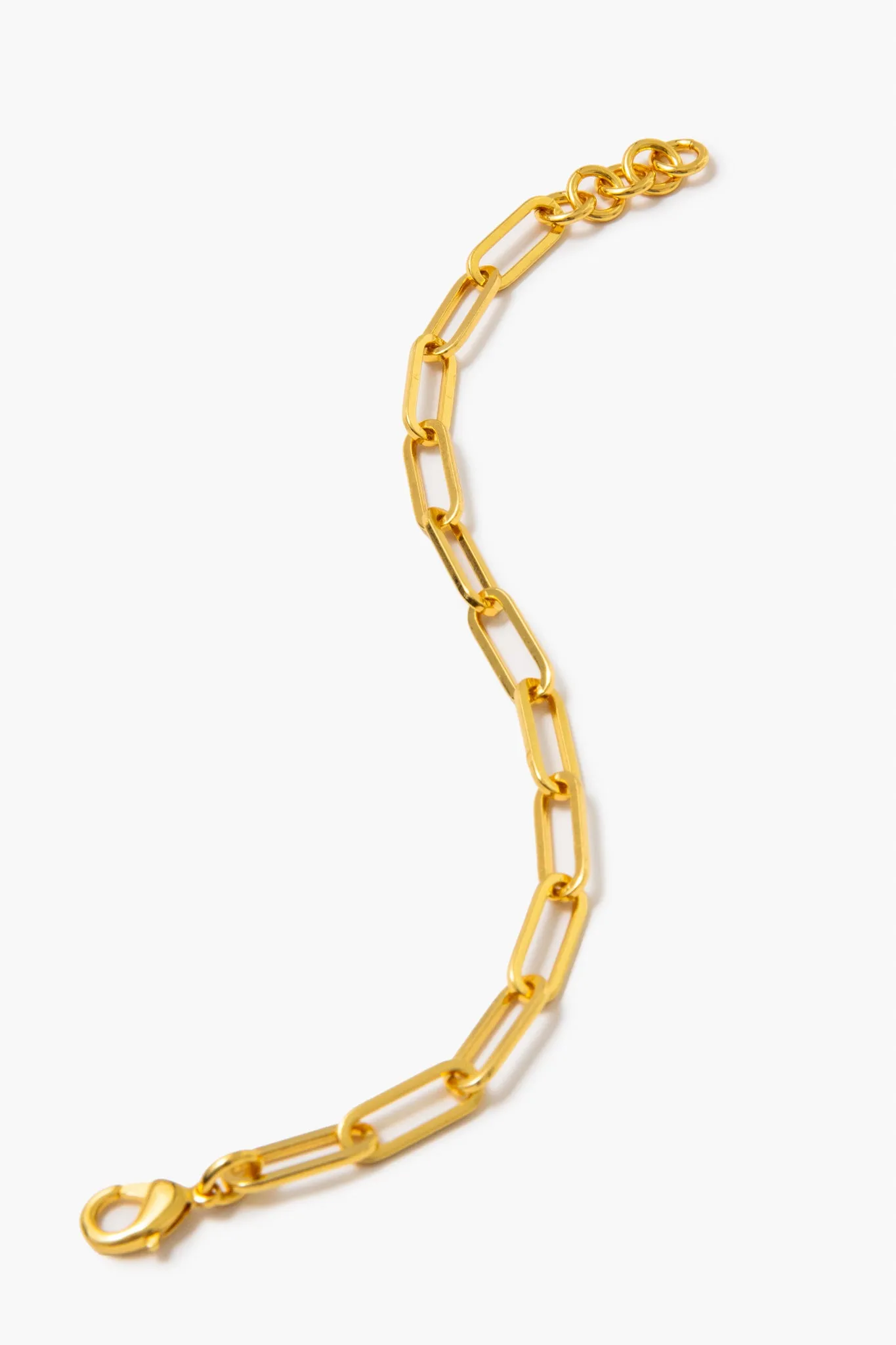 Gold Paperclip Chain Link Bracelet