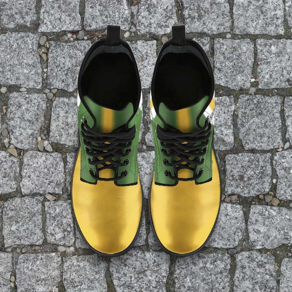 #GoPackGo Green Bay Faux Leather 7 Eye Lace-up Boots