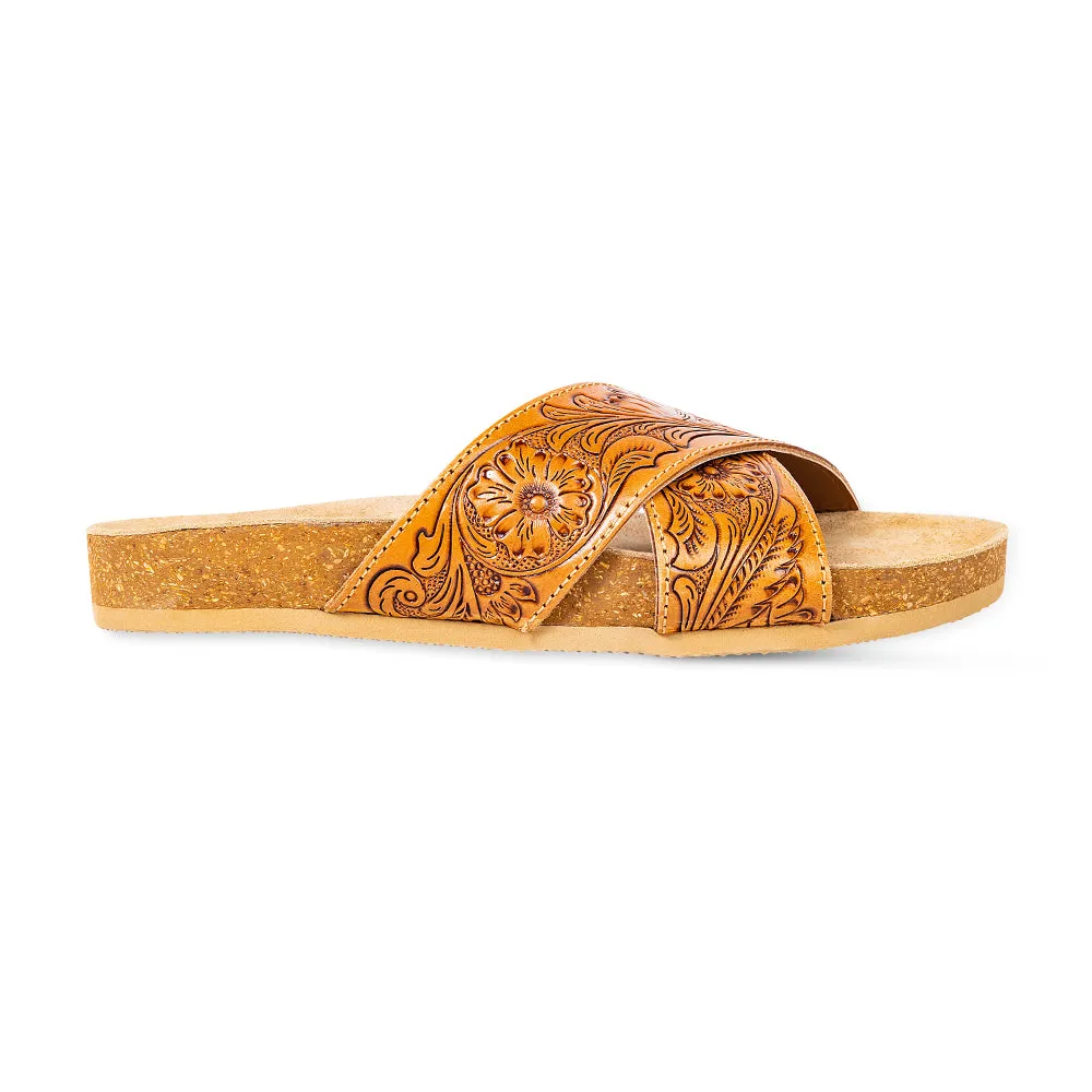 Gracie Hand-Tooled Sandals