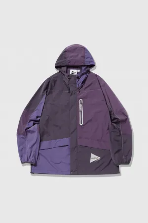 Gramicci x and wander Patchwork Wind Hoodie - Multi Purple