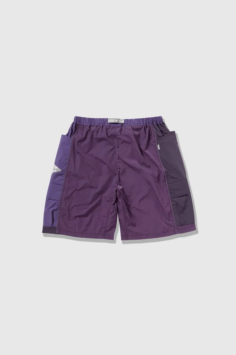 Gramicci x and wander Patchwork Wind Short - Multi Purple