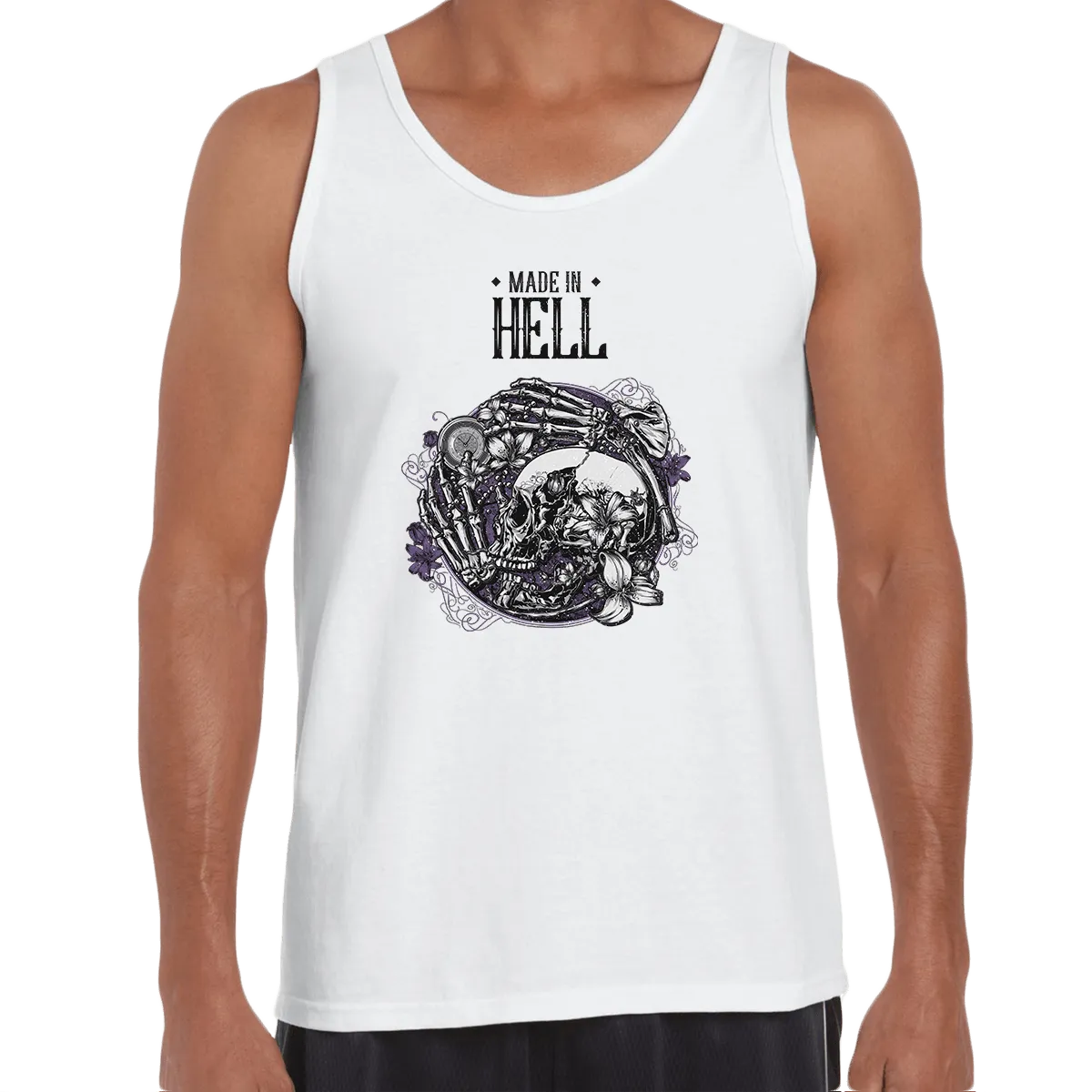 Grave Spooky Scary Skeleton Death Fast Delivery Unisex Tank Top