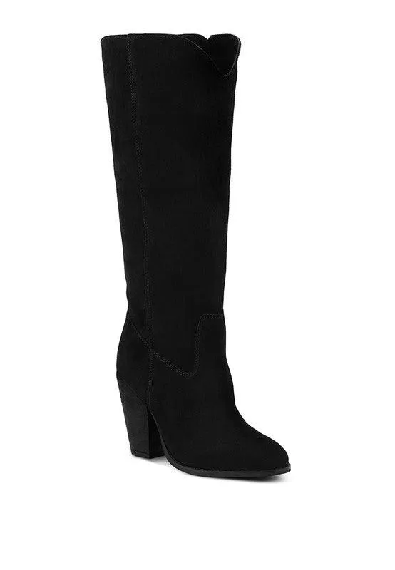 Great-Storm Suede Leather Calf Boots