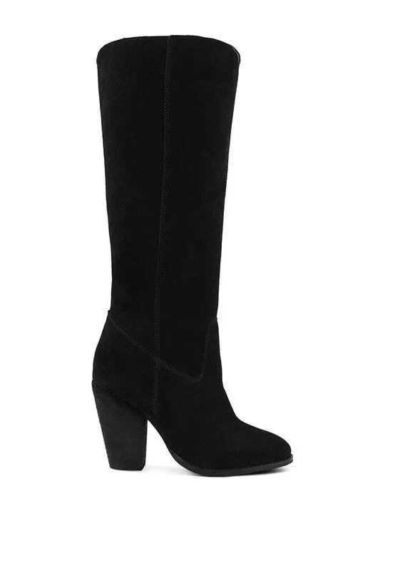 Great-Storm Suede Leather Calf Boots