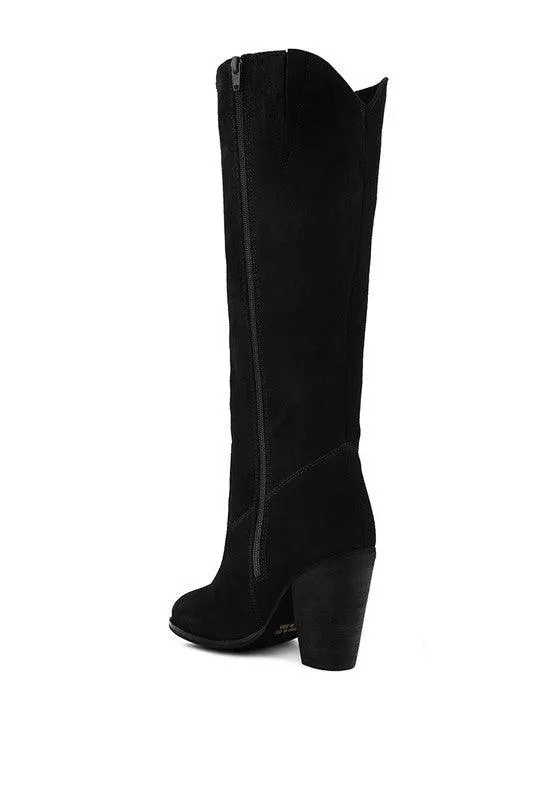 Great-Storm Suede Leather Calf Boots