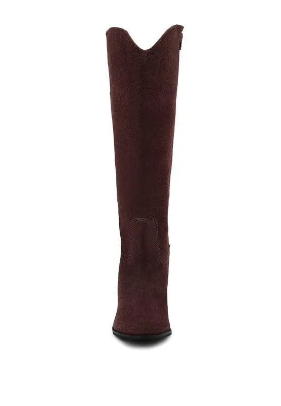 Great-Storm Suede Leather Calf Boots