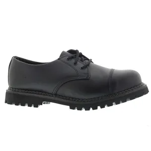 Grinders Unisex Regent CS Leather Black Shoes - UK 6