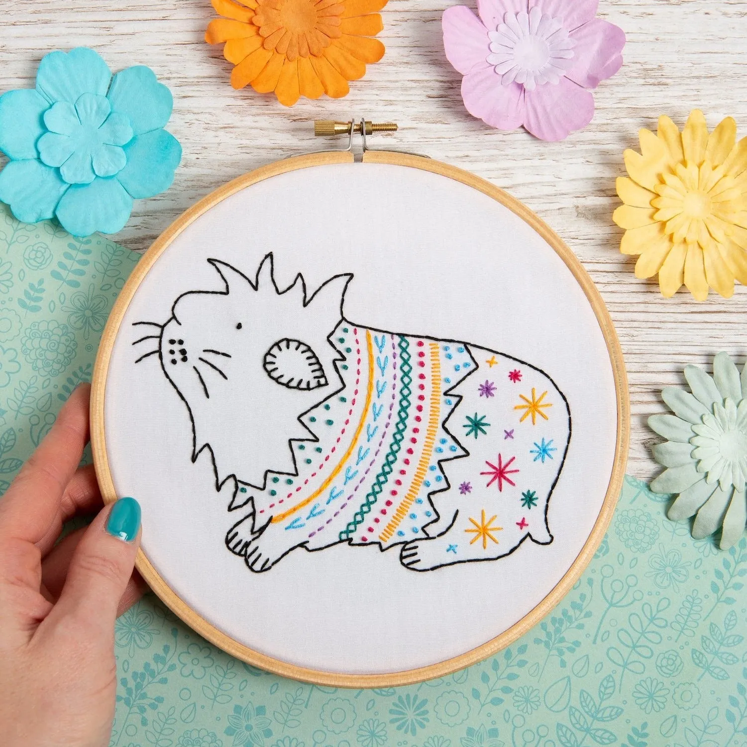 Guinea Pig Embroidery Kit