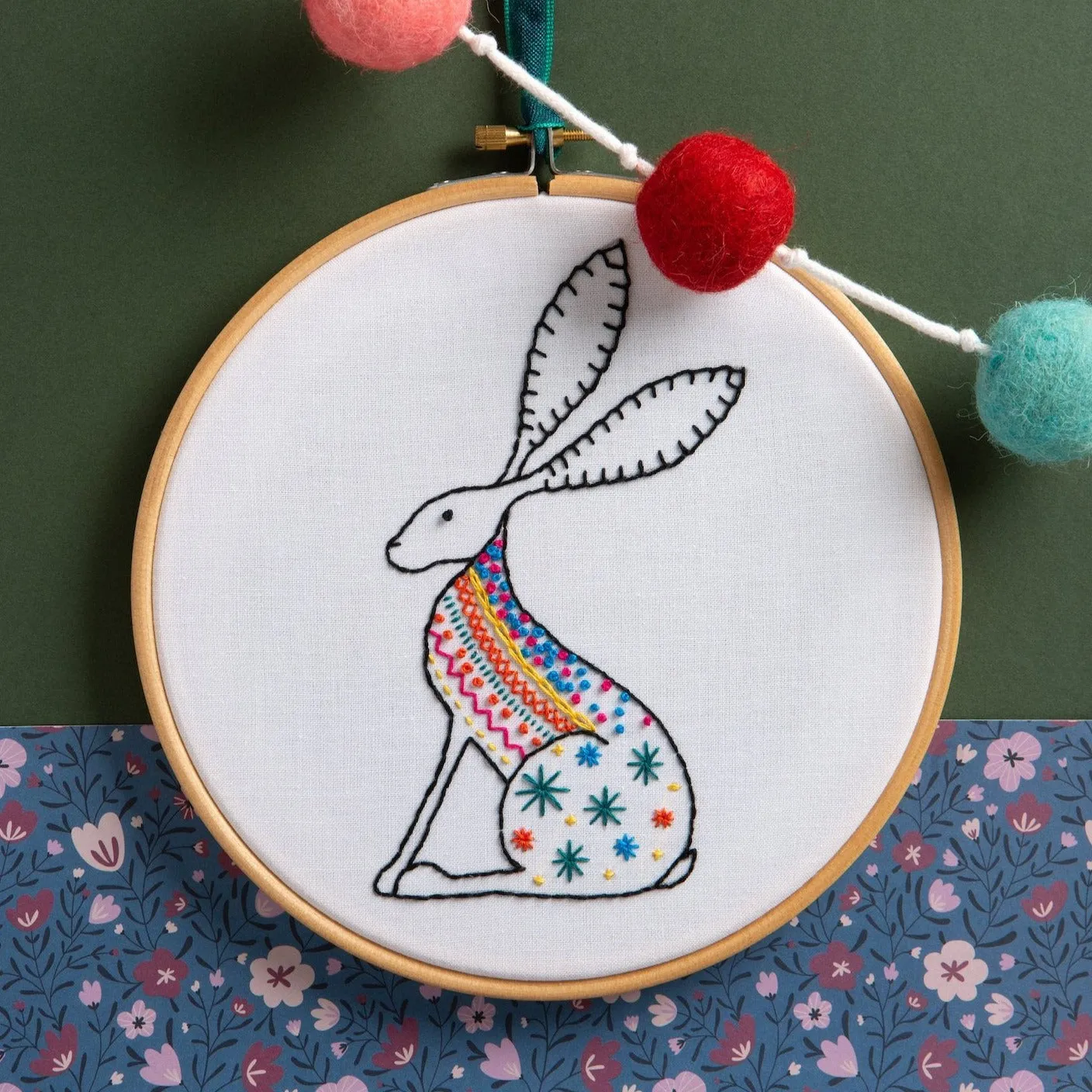 Hare Embroidery Kit