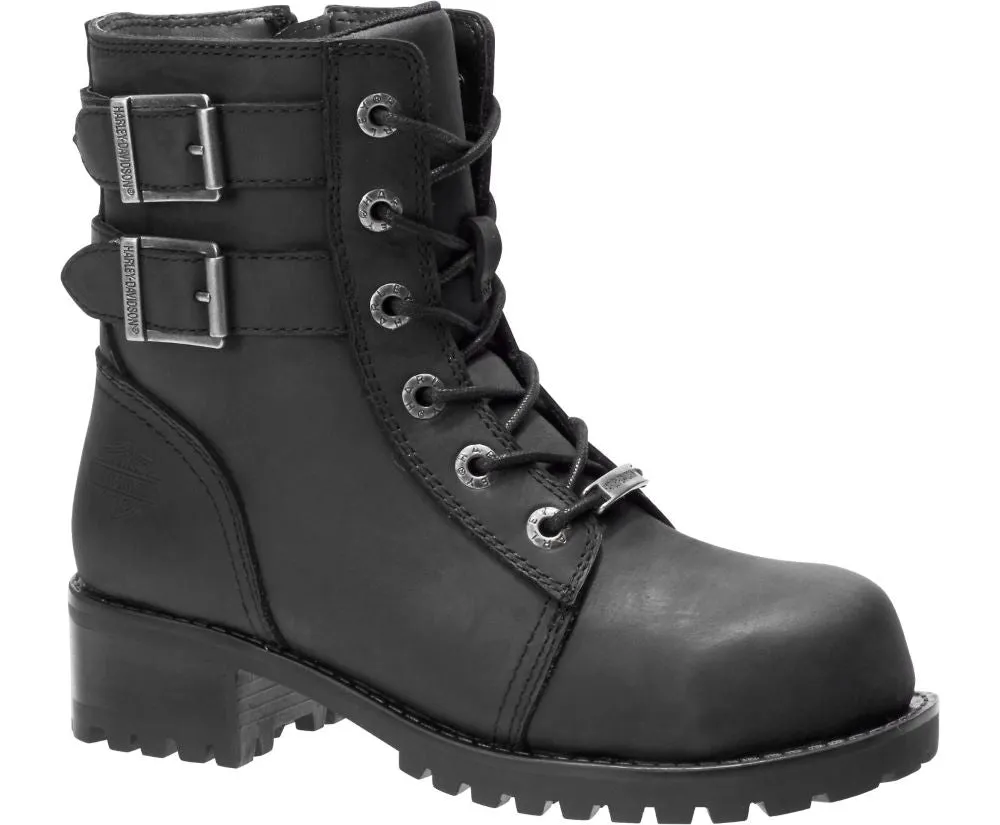 'Harley Davidson' Women's Archer Steel Toe Boot - Black