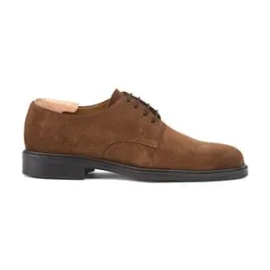 Havana suede Derby Shoes - Rubber outsole - DOVER GOMME CITY