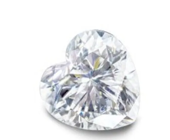 Heart Shape Colorless Moissanite