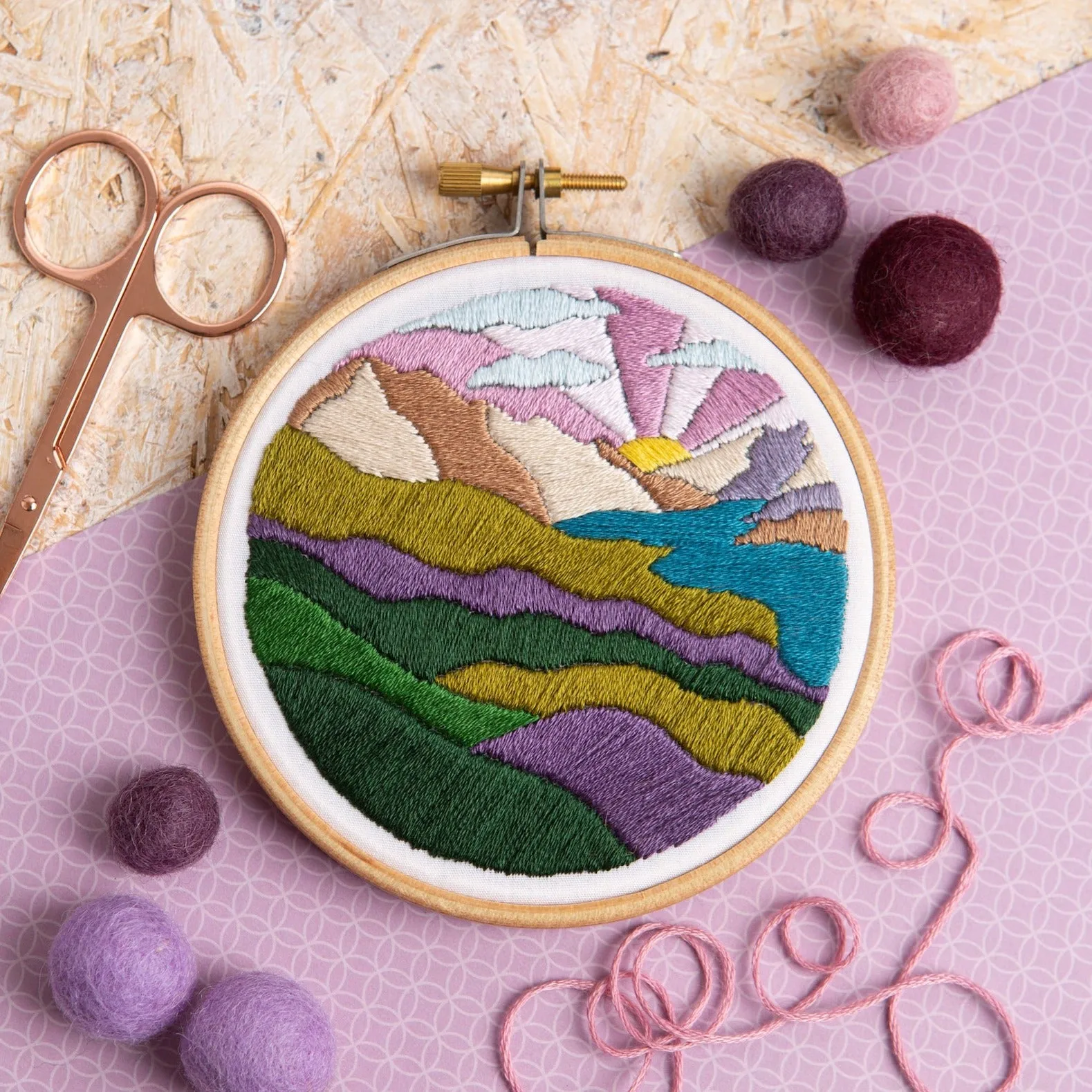 Highland Hike Mini Embroidery Kit