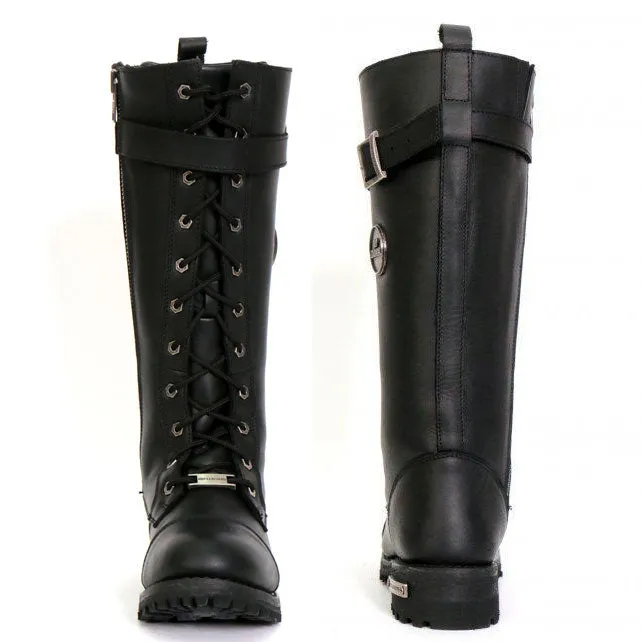 Hot Leathers BTL1005 Ladies 14-inch Black Knee-High Leather Boots with