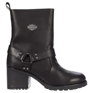 Howell Waterproof Full Grain Leather Women's Block Heel Riding Boots