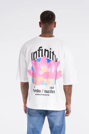 Infinity Nucifera Oversized Tee White