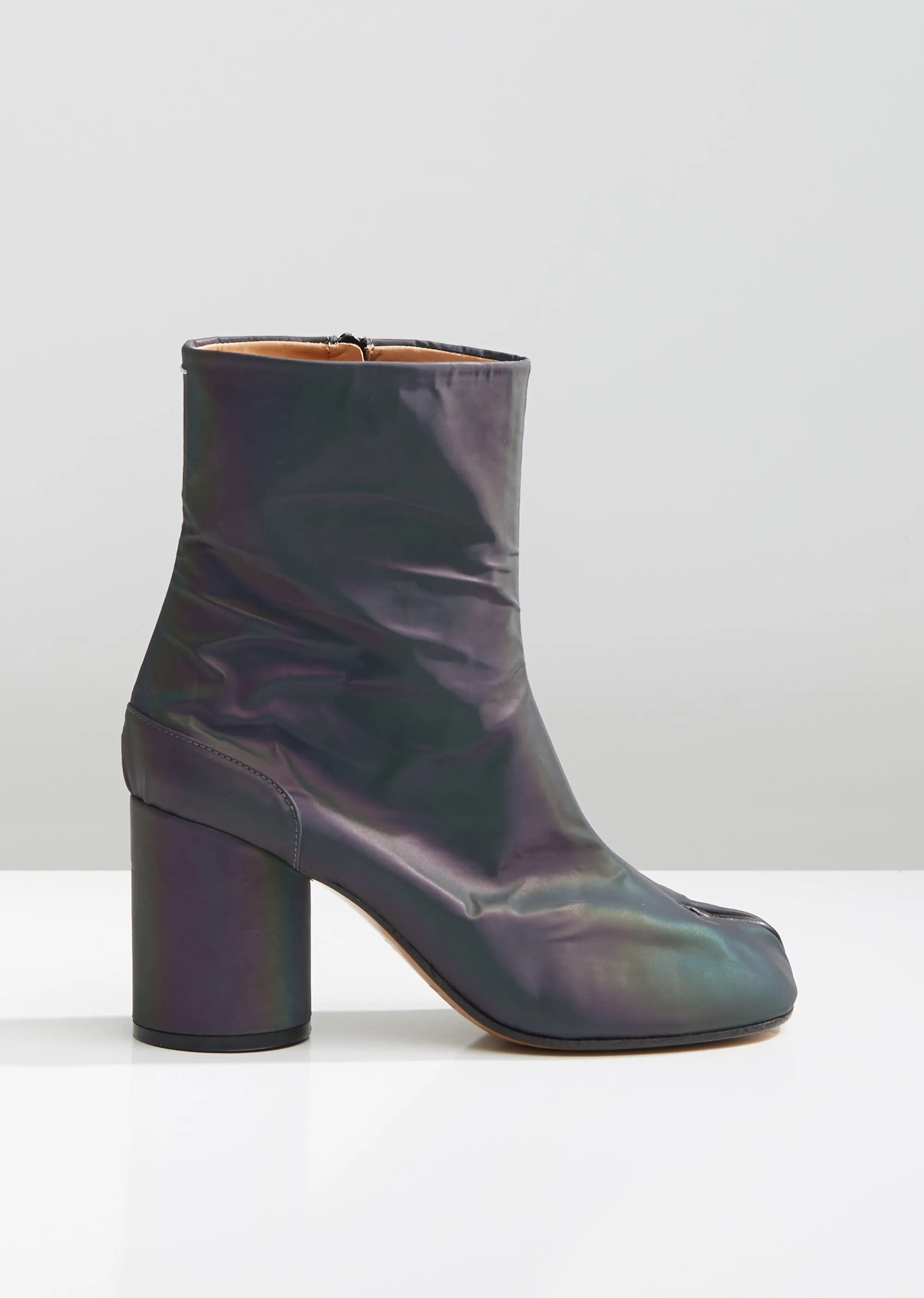 Iridescent Tabi Ankle Boots