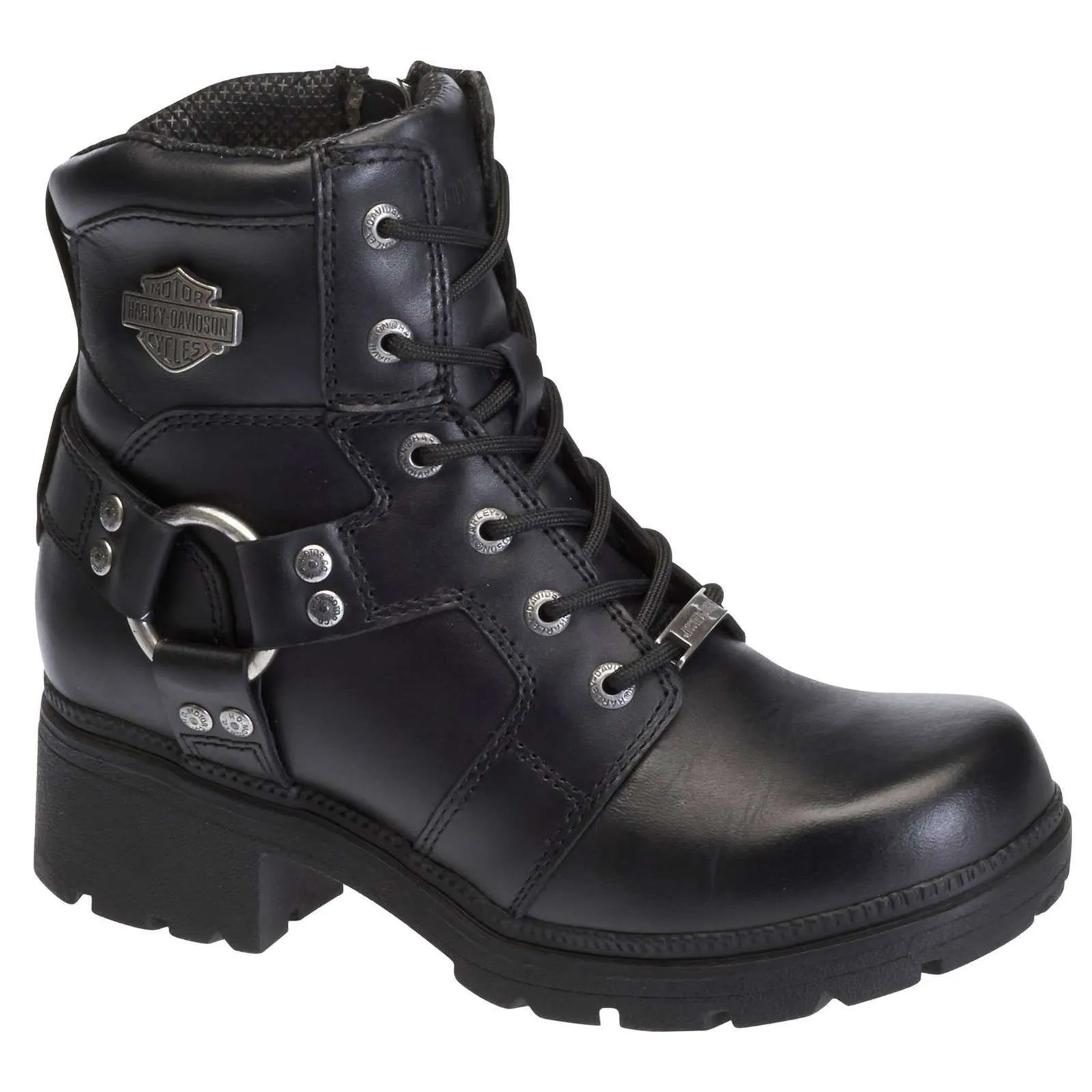 Jocelyn Full Grain Leather Women's Short Harness Boots