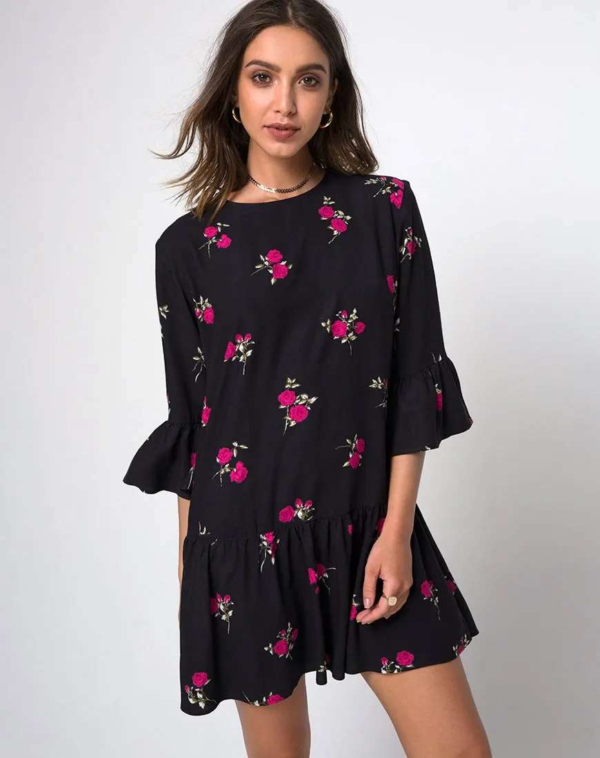 Kamryn Dress in Grunge Rose