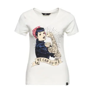 King Kerosin Queen Kerosin We Can Do It Ladies T-Shirt Off-White