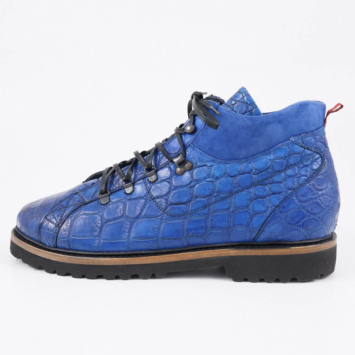 Kiton Blue Crocodile Hiking Boots