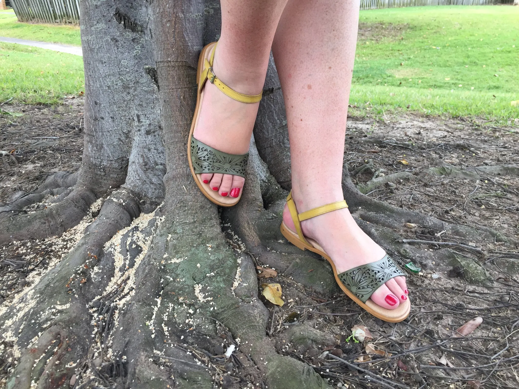 Laser Cut Flat Sandals MADE IN SPAIN