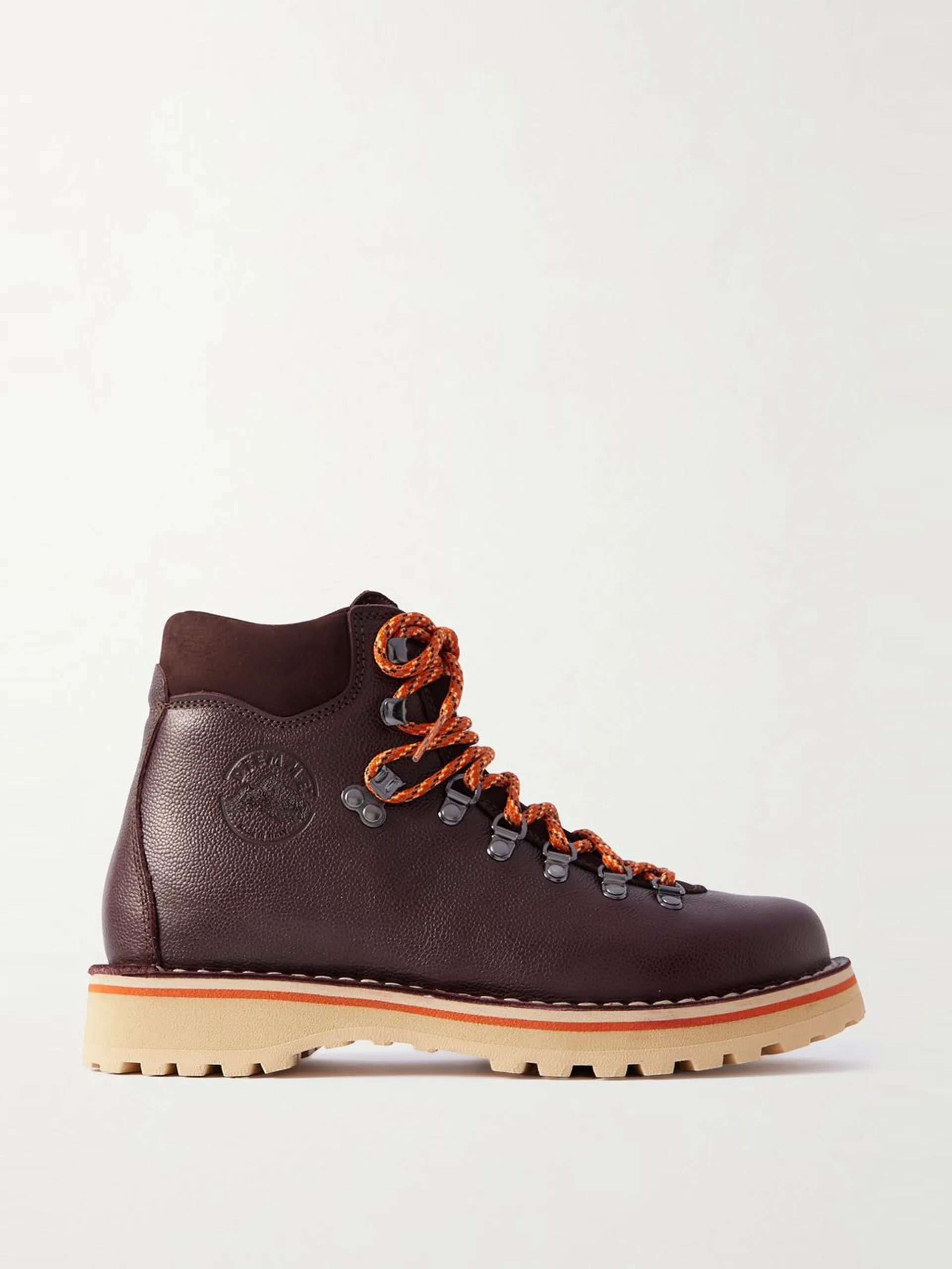 Leather hiking boots