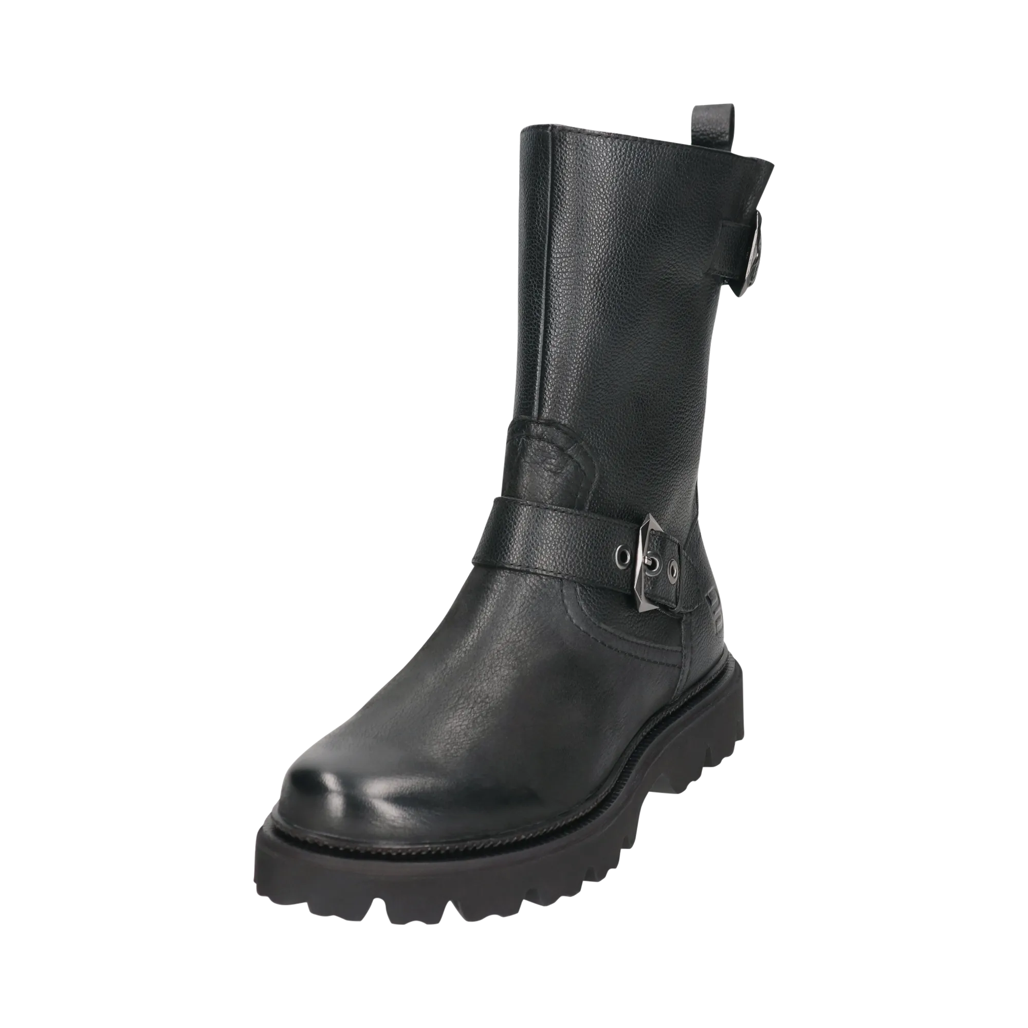 Leder Stiefel schwarz