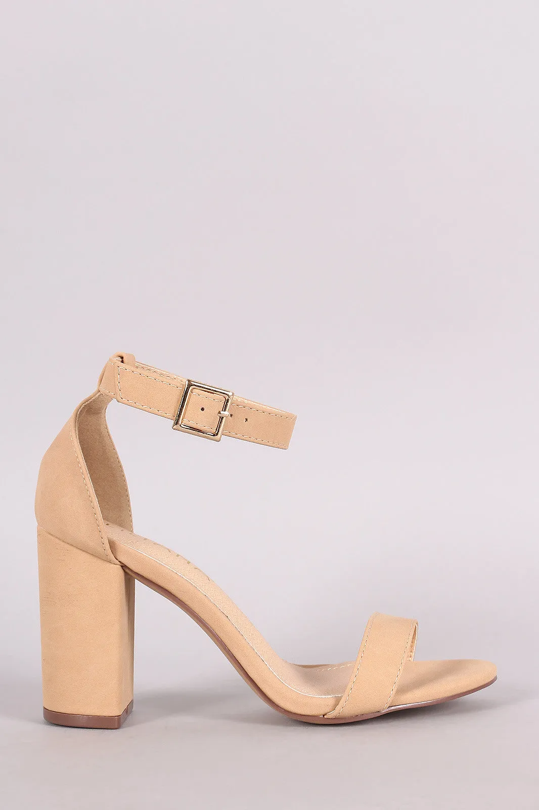 Liliana Ankle Strap Open Toe Chunky Heel