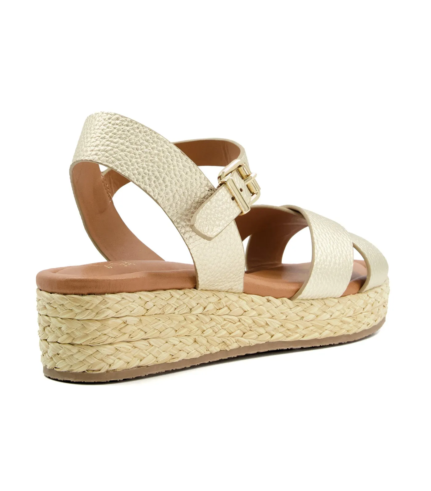 Linnie Cross Strapflatform Gold