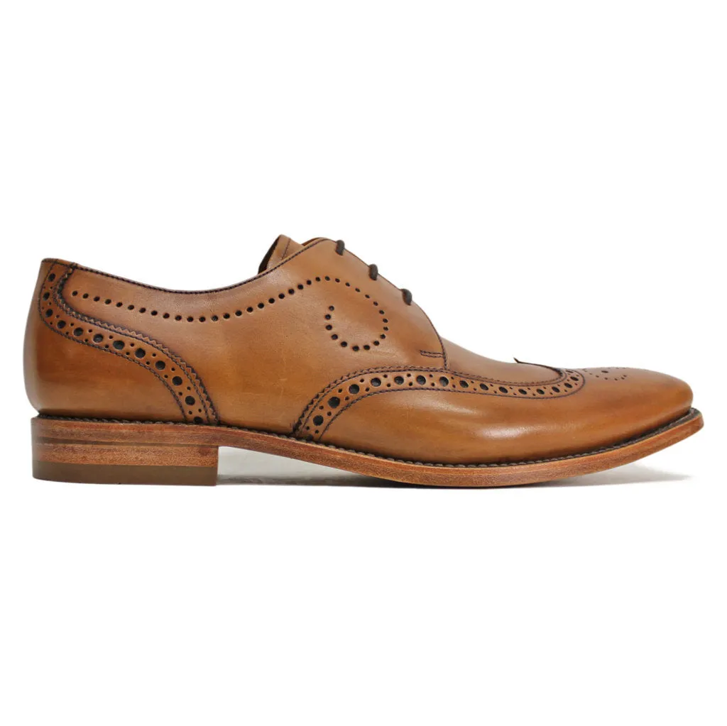 Loake Mens Shoes Kruger Brogue Wingtip Work Casual Flat Leather - UK 9