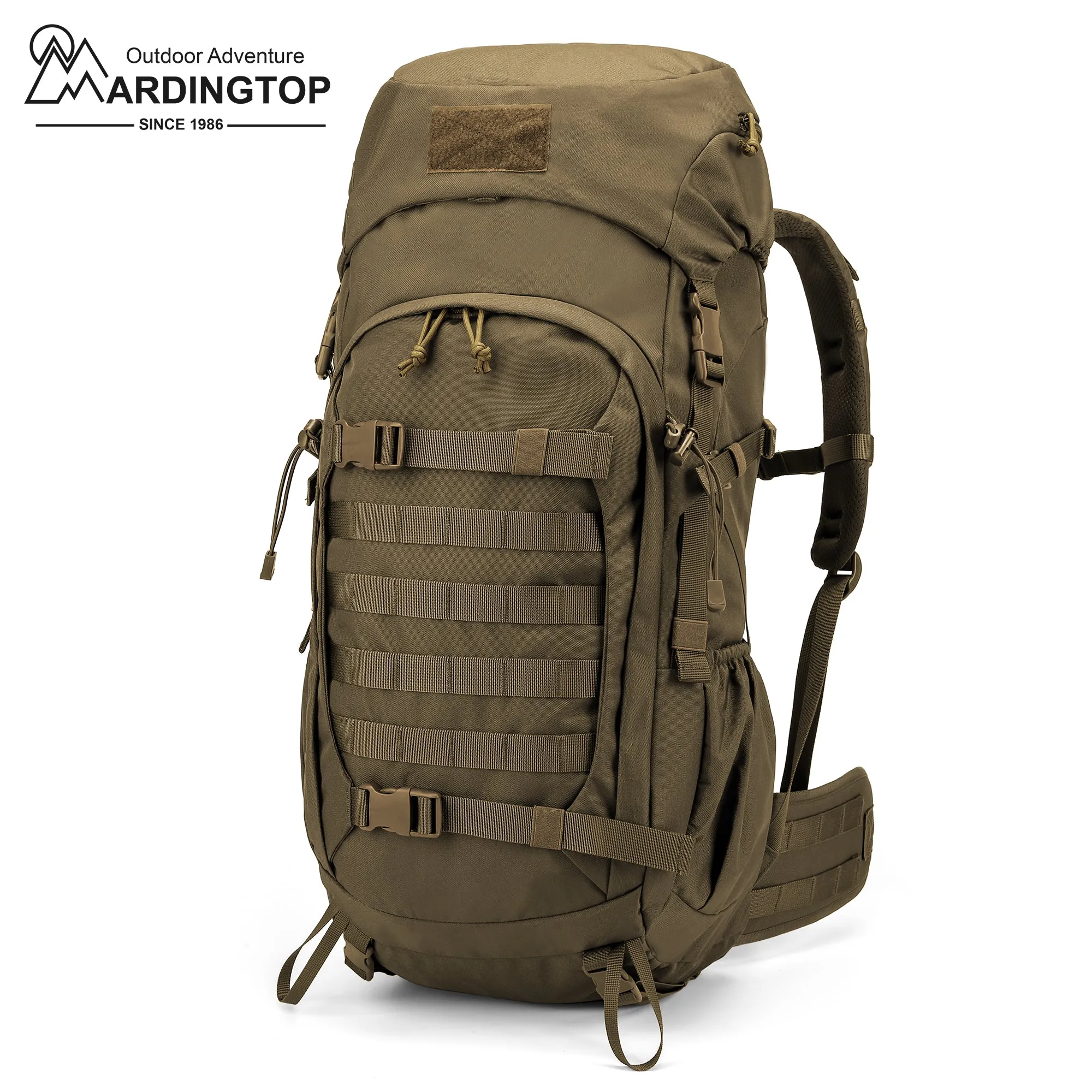 [M5973] Mardingtop 50L Molle Hiking Internal Frame Backpacks with Rain Cover