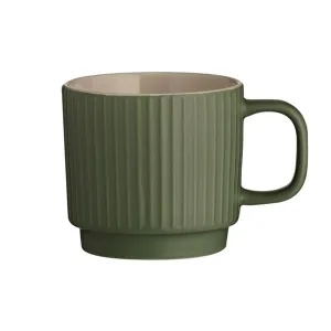 Mason Cash Embossed Line Green Mug