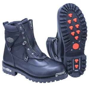 Men's Double Zipper Motorcycle Ankle Boot #BM10006ZZK