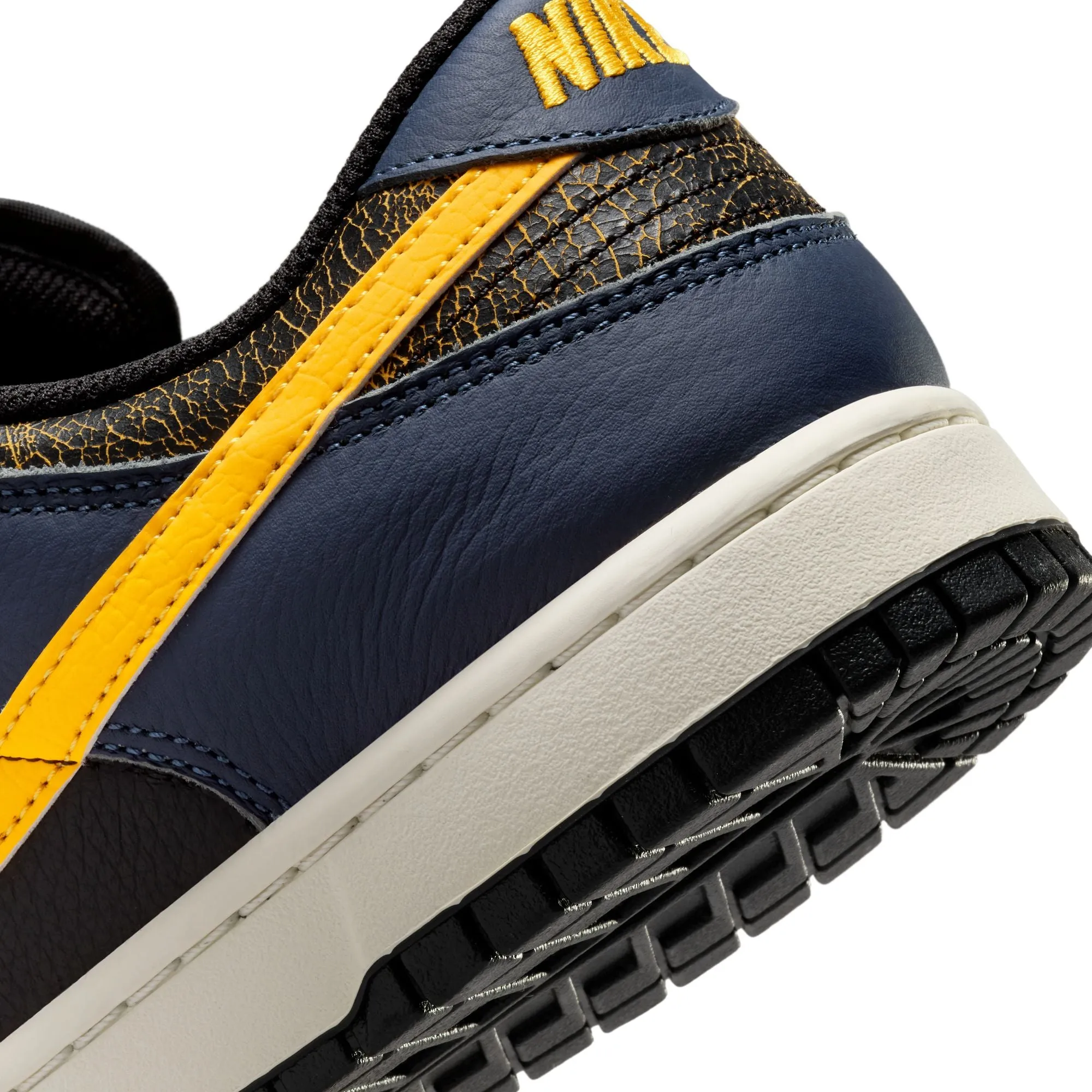 Men's Nike Dunk Low Retro- BLACK/TOUR YELLOW-MIDNIGHT NAVY-SAIL