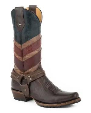 Men's Old Glory Harness Biker Boots