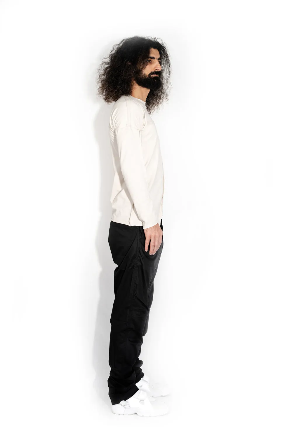 Milk Stitch Accent Long Sleeve T-shirt