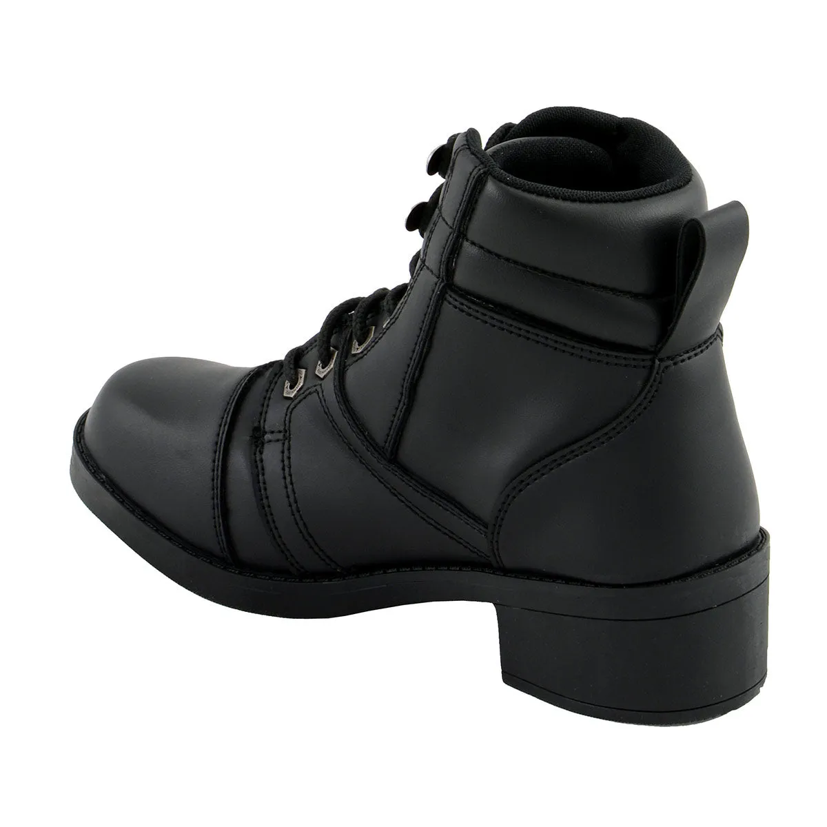 Milwaukee Leather MBK9285 Boys Black Lace-Up Biker Style Boots